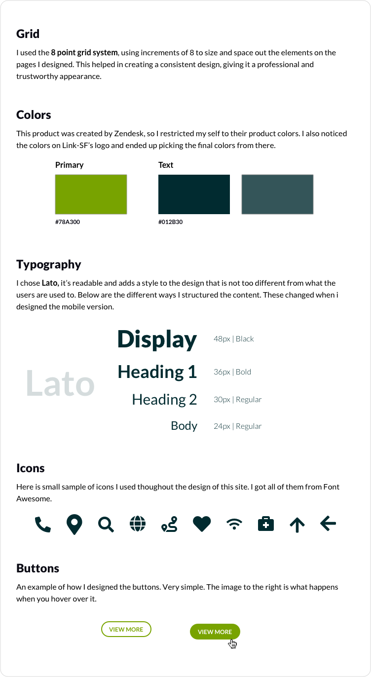 LinkSF design guidelines and style guide